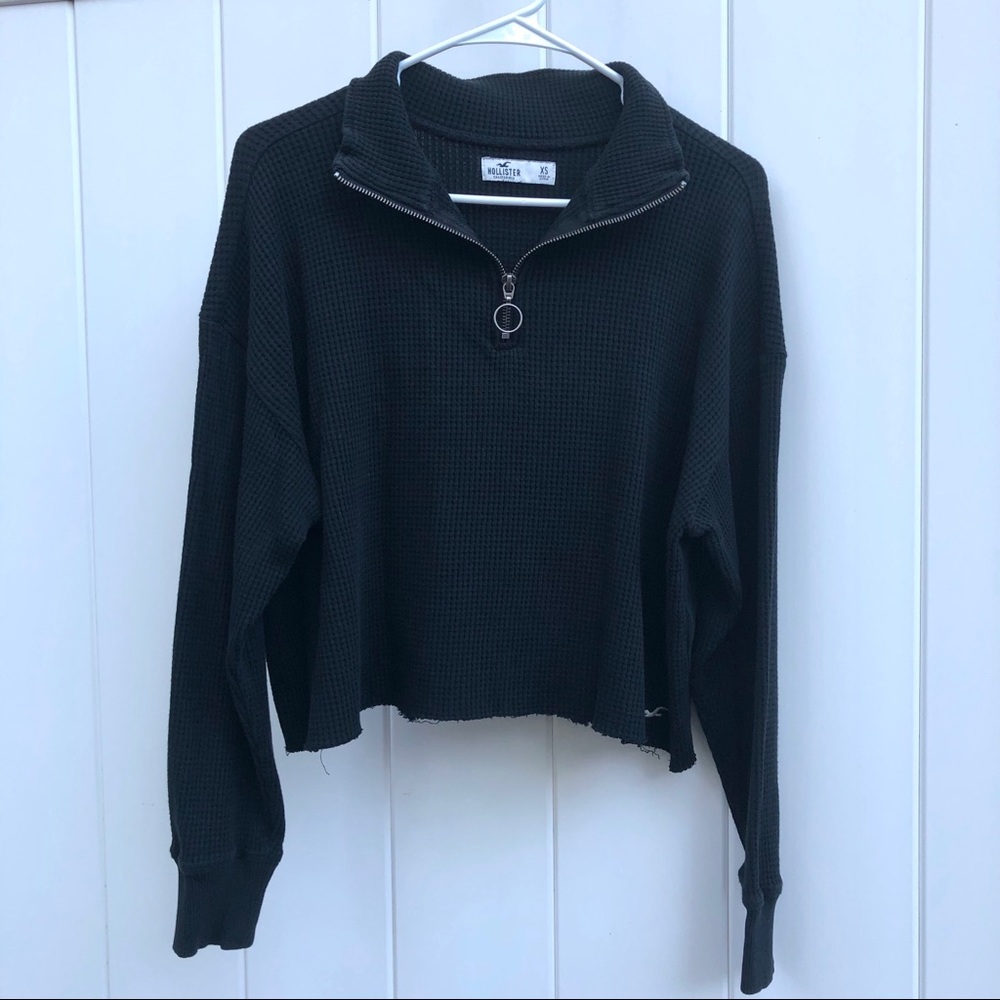 Hollister’s cropped quarter zip